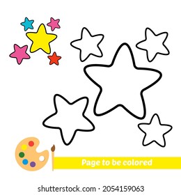 Coloring book, stars vector image