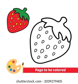 Coloring Book Strawberry Vector Image Stock Vector (Royalty Free ...