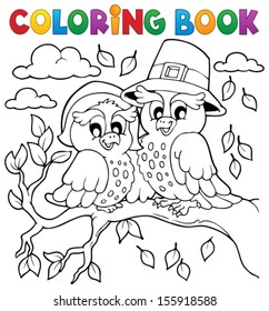 Coloring book Thanksgiving image 5 - eps10 vector illustration.