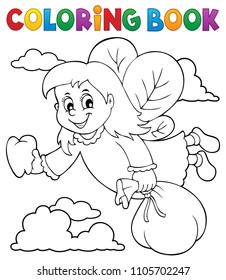 Coloring book tooth fairy theme 1 - eps10 vector illustration.