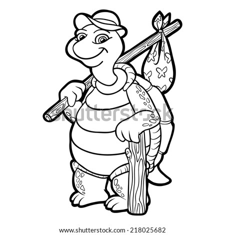 Coloring Book Turtle Stock Vector (Royalty Free) 218025682 ... Coloring Book Turtle Stock Vector (Royalty Free) 218025682 ...