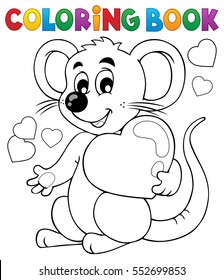 Coloring book Valentine topic 1 - eps10 vector illustration.