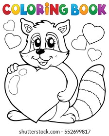 Coloring book Valentine topic 3 - eps10 vector illustration.