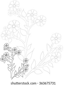 Coloring book. Coloring. Vector hand drawn. 
Illustrations for the book. 
Print for T-shirt. 
Black and white drawing. 
