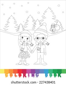Coloring book - vector illustration.