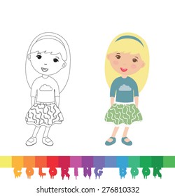 Coloring book - vector illustration.