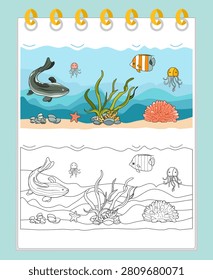 Coloring book Vector Illustration