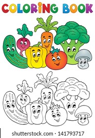 Coloring book vegetable theme 2 - eps10 vector illustration.