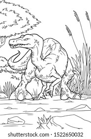 Coloring book, Velociraptor dinosaur coloring page