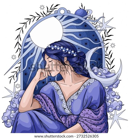 Coloring book, vintage vintage style deck of tarot cards. magical predictions of the future, mysterious characters.