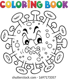 Coloring book virus theme - eps10 vector illustration.