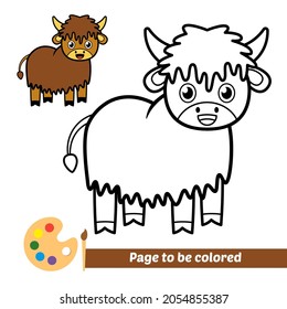 Coloring Book Yak Vector Image Stock Vector (Royalty Free) 2054855387 ...