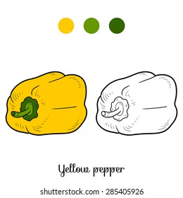 Coloring book (yellow pepper)