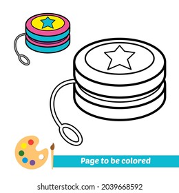Coloring book, yoyo vector image