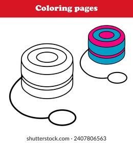 Coloring book, yoyo vector image