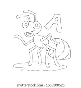 Coloring Book A to Z - Ant