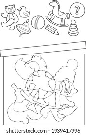 Coloring Book-puzzle box with toys