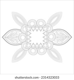 Coloring Books for adult. Hand drawn flowers in zentangle style for t-shirt design or tattoo and coloring book