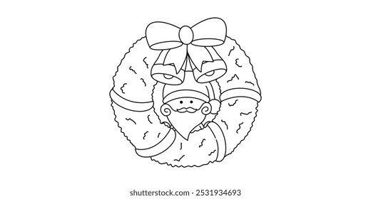 coloring books christmas illustration vector icon