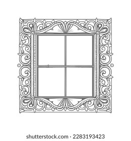 The coloring book's open window illustration is perfect for those who enjoy adding their own creative touch to coloring pages.