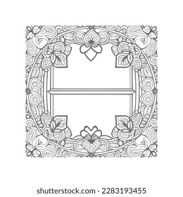 The coloring book's open window illustration is perfect for those who enjoy adding their own creative touch to coloring pages.