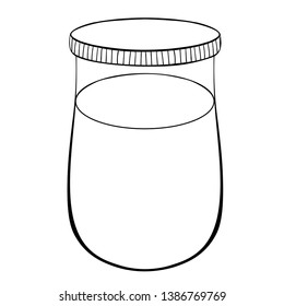 coloring can of paint for drawing vector illustration