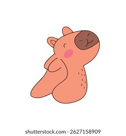 coloring capybaras cartoon animal design