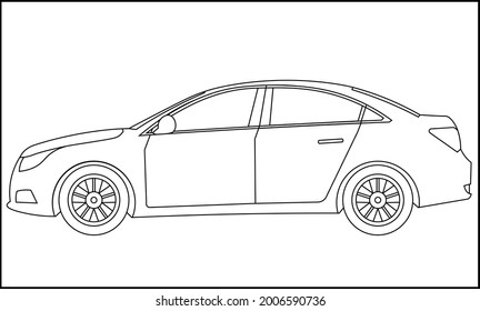 coloring car. stock for coloring book