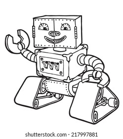 Coloring cartoon robot