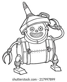 Coloring cartoon robot