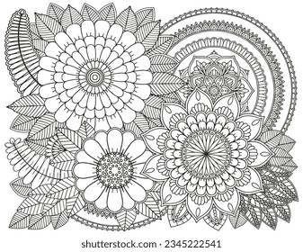 Coloring for children and adults. Nice activity to relieve stress. 