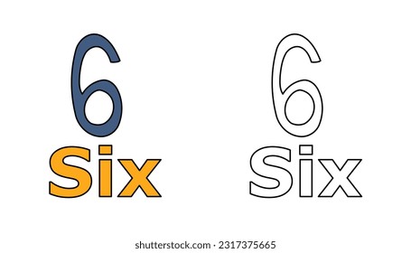 Coloring for children. Coloring book. Learn coloring numbers