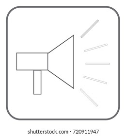 Coloring for children. Graphic drawing for illustrations. Vector image of a megaphone.