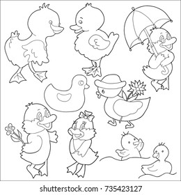 Illustration Ready Print Coloring Page Featuring Stock Vector (Royalty ...