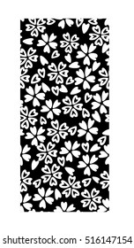 coloring for children with whimsical floral pattern, or black and white decorative background. vector Seamless