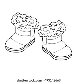 Coloring. Children's Shoes.