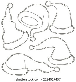 Coloring Christmas illustration with gnomes