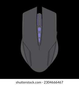Coloring of computer mouse outline drawing vector, Computer Mouse in a sketch style, Computer Mouse training template outline, vector Illustration.
