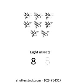 coloring, counting and writing number for kids