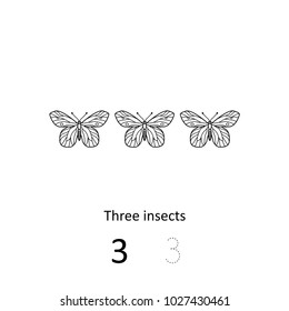 coloring, counting and writing number for kids