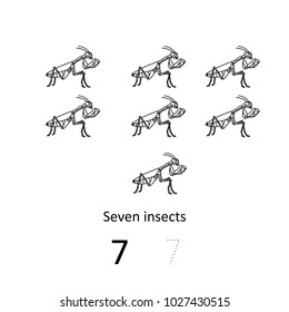 coloring, counting and writing number for kids