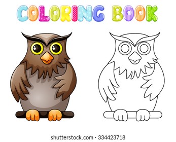 Coloring cute owl