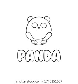 coloring cute pandas free vector