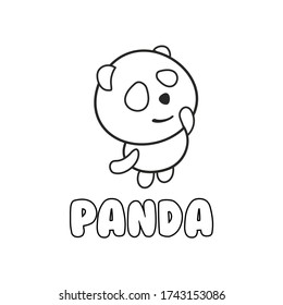 coloring cute pandas for kids free vector