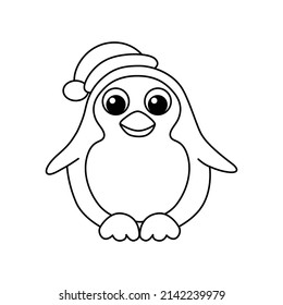 Coloring Cute Penguin Animal Cartoon Kids Stock Vector (Royalty Free ...