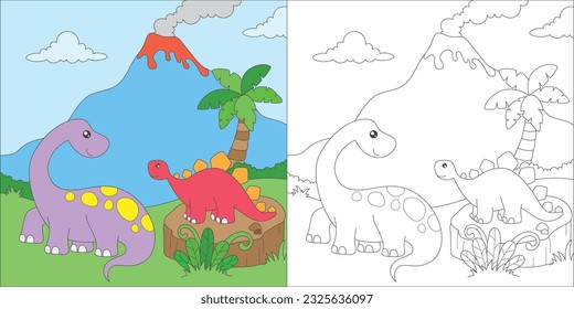 coloring dino for kids activity