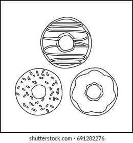 Coloring Donut For Kids