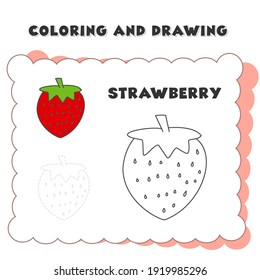 fresa de elementos de coloreado y libro de dibujo. dibujo de una fresa para la educación de los niños