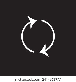  coloring Dual semi-circle arrow. Vector illustration. Semicircular curved thin long double-ended arrow.