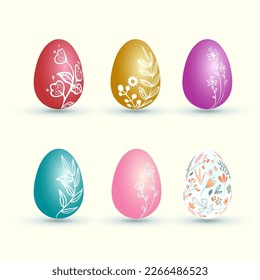 Colorante colección de huevos de Pascua, fiesta religiosa y caza de huevos